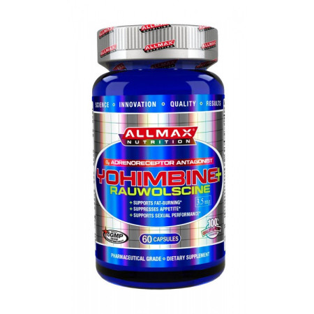 Екстракт йохімбе ALLMAX Yohimbine + Rauwolscine, 60 капсул